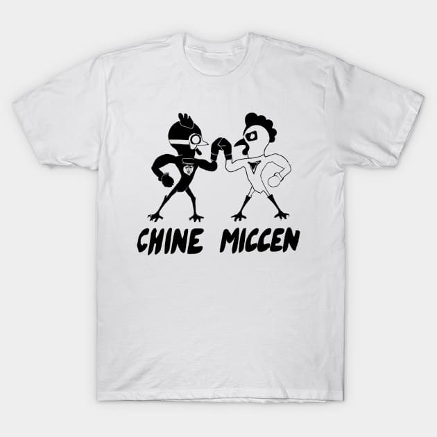 Chicken Fist Vs. Mince Fist T-Shirt by Noosed Octopus